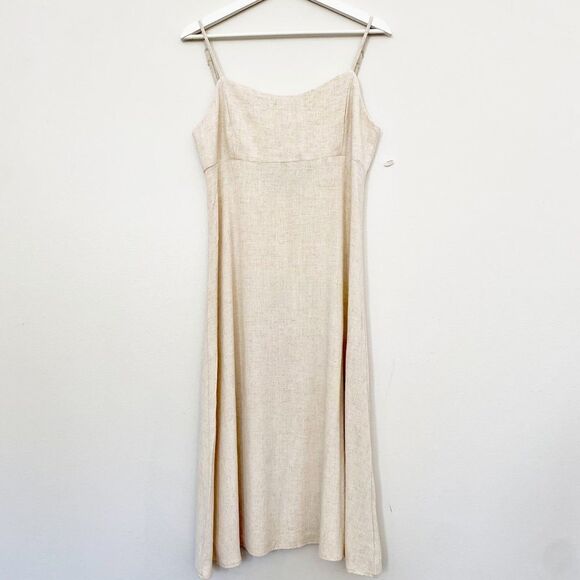 Altar'd State Linen Midi Dress Oaklynn Linen Midi Dress Size Large - Picture 2 of 7